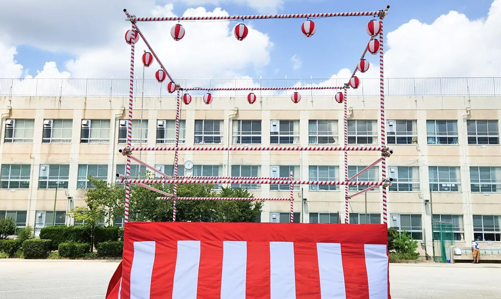 名古屋市緑区鳴海町の小学校で盆踊り大会のお手伝いをしてきました！