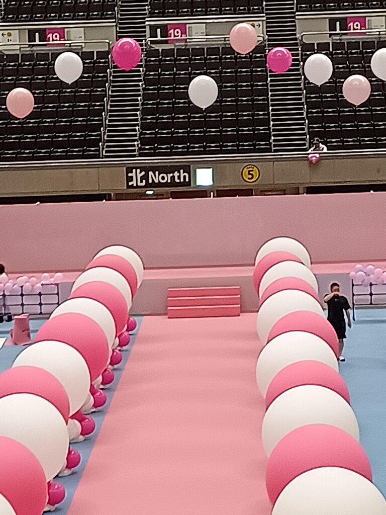 舞台・会場装飾レポート＠愛知県体育館 施工風景6
