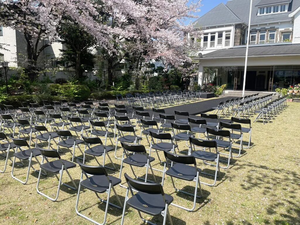 国際イベントで使用した屋外ステージ