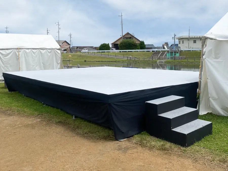 木曽川鵜飼in蟹江川で使用したステージ