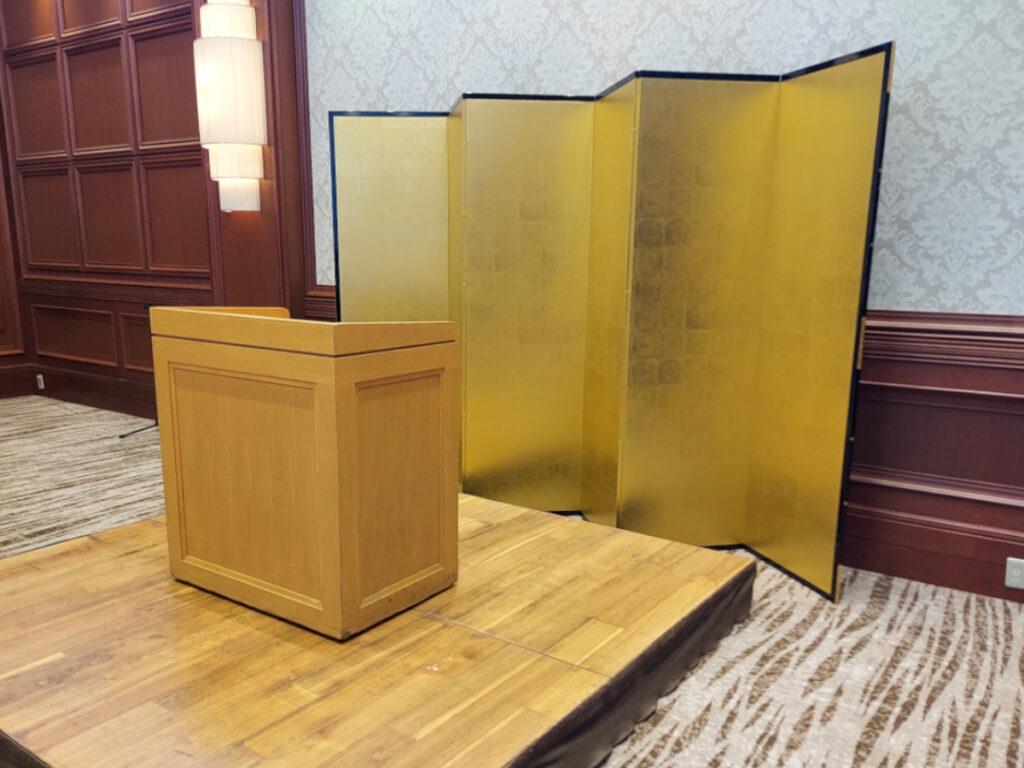 内定式の様子(ホテルで使用)