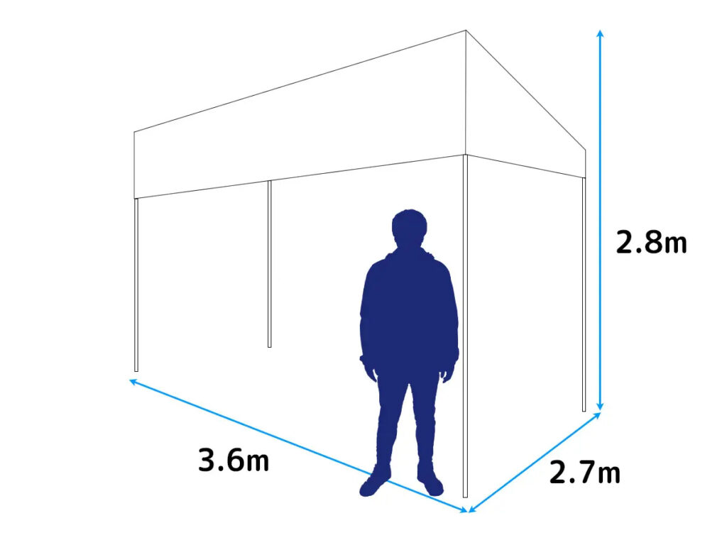 片流れテント 1.5間×2間
