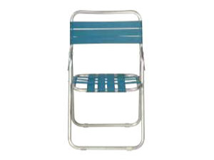 パイプ製ガーデンチェア(青)