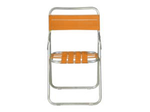 パイプ製ガーデンチェア(橙)