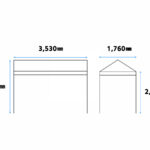 1間×2間パイプテント(透明) 図面