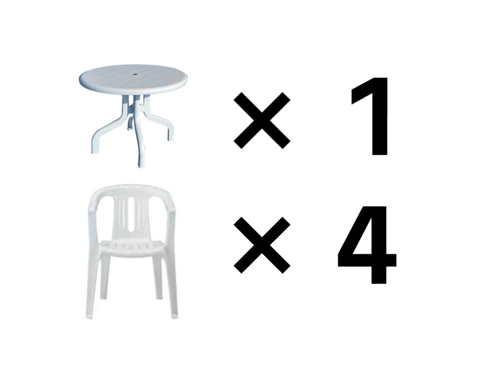 屋外用ガーデンセット レンタル