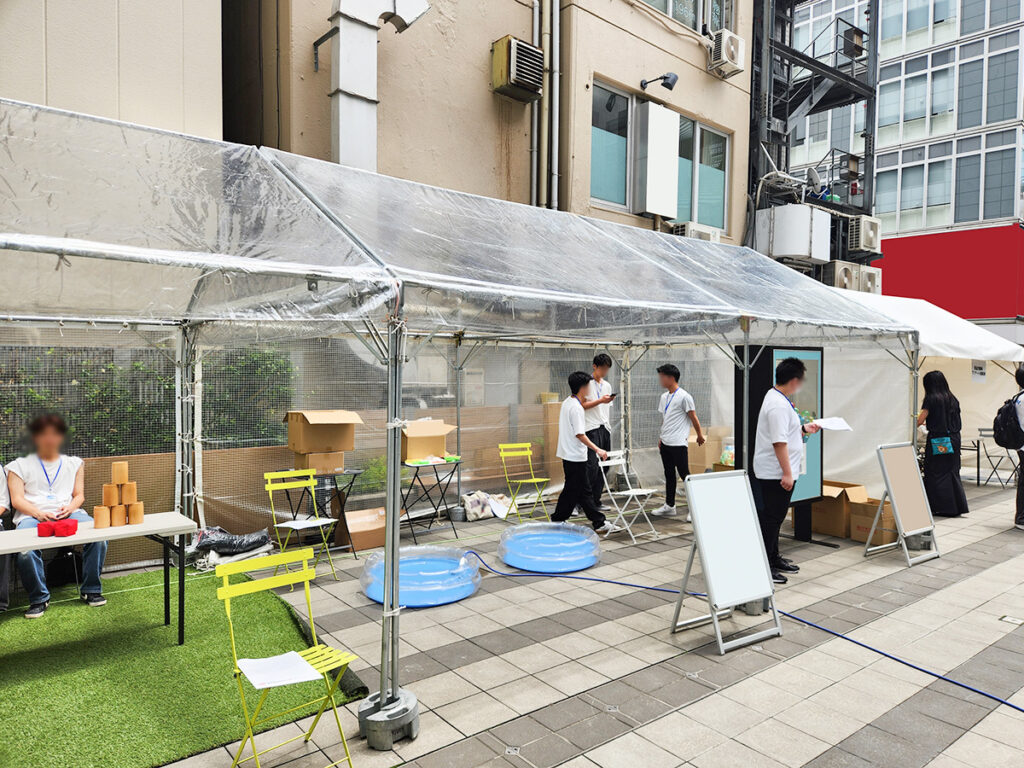 2間×3間パイプテント(透明) 使用イメージ