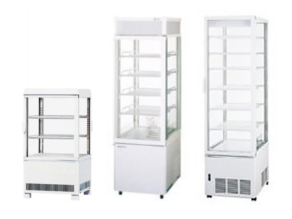 4面ガラス冷蔵リーチインケース レンタル