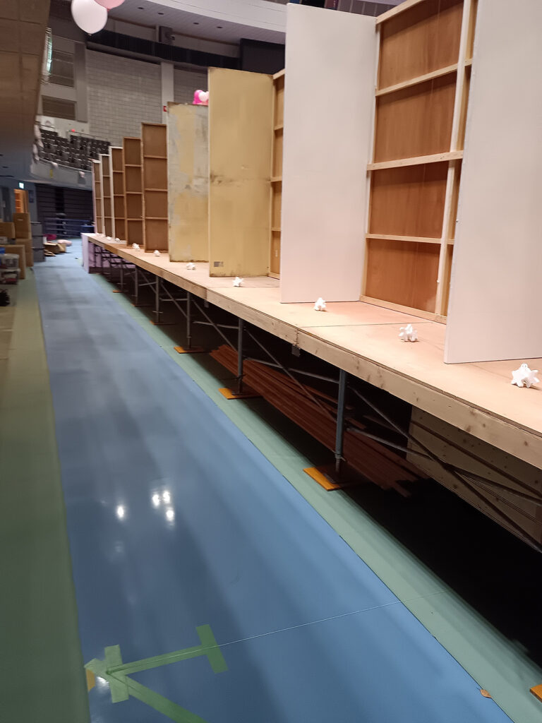 舞台・会場装飾レポート＠愛知県体育館 施工風景